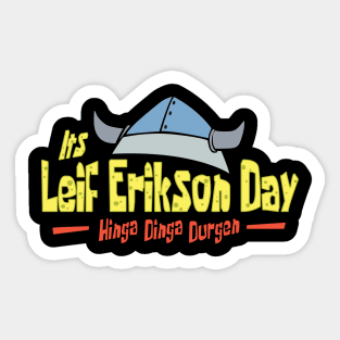 Spongebob Squarepants Happy Leif Erikson Day Sticker